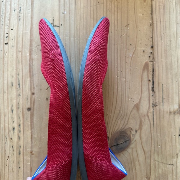 Rothy’s The Point Retired Red Flame Slip on Flats Size 9 - Picture 5 of 6